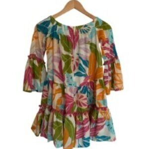 NWT True Destinations Floral Off Shoulder Resortwear Dress/Cover Up XSmall